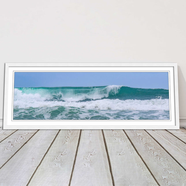 Rolling surf waves. Beautiful ocean colours Framed picture choice in frames