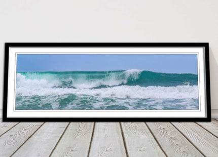 Rolling surf waves. Beautiful ocean colours Framed picture choice in frames