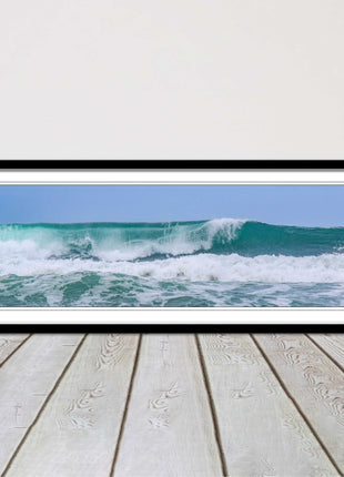 Rolling surf waves. Beautiful ocean colours Framed picture choice in frames