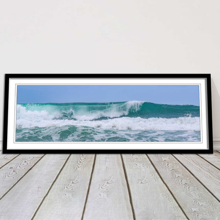 Rolling surf waves. Beautiful ocean colours Framed picture choice in frames