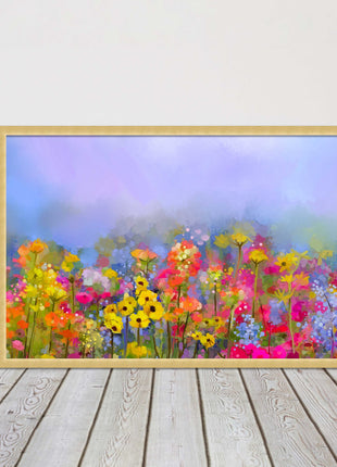 summer flowers print and picture frame ready to hang wall art home decor