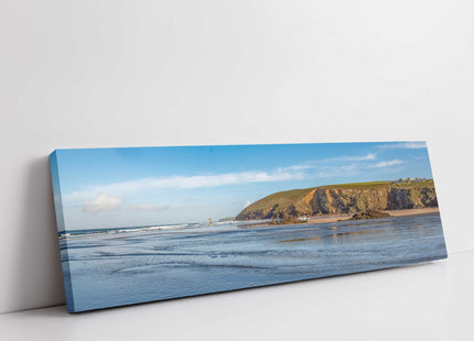 Mawgan Porth beach near newquay canvas pictue print sunny day