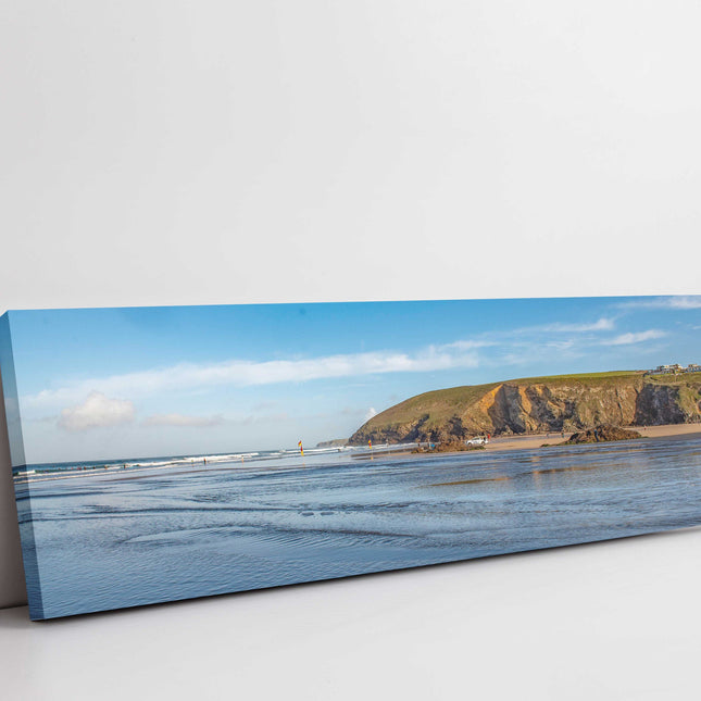 Mawgan Porth beach near newquay canvas pictue print sunny day