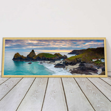 Kynance Cove, Cornwall. Panoramic framed picture print. A choice of frames.