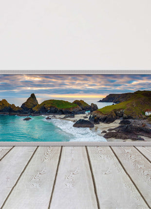 Kynance Cove, Cornwall. Panoramic framed picture print. A choice of frames.