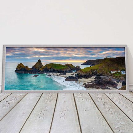 Kynance Cove, Cornwall. Panoramic framed picture print. A choice of frames.