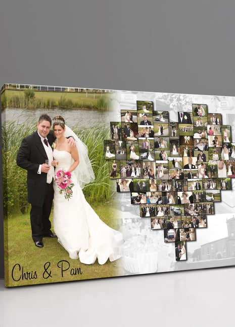heart collage canvas picture print inc large picture to to the side my pictures