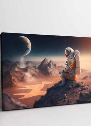 Astronaut in space. Canvas picture print