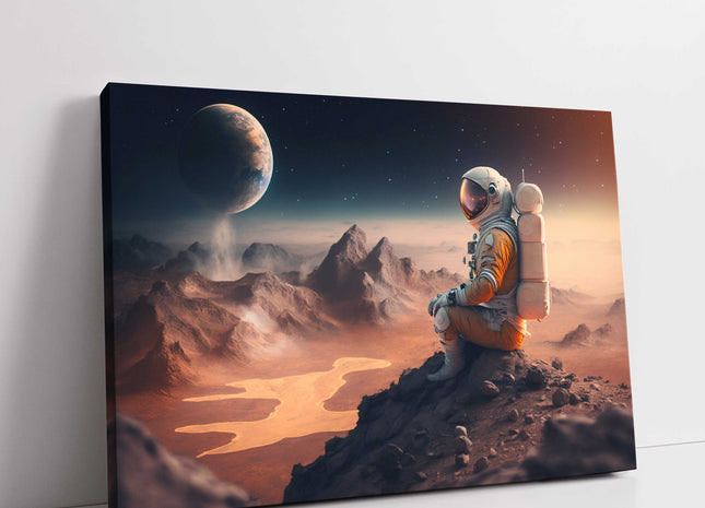 Astronaut in space. Canvas picture print
