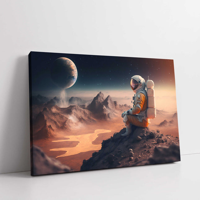 Astronaut in space. Canvas picture print