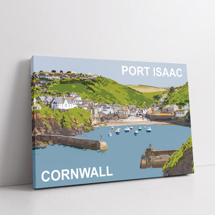 Port Isaac harbour, Cornwall. Canvas picture print. Wall art.