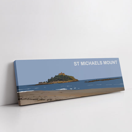 St Michaels Mount, Cornwall. Panoramic canvas picture print