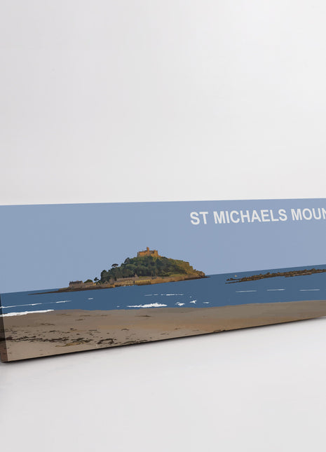 St Michaels Mount, Cornwall. Panoramic canvas picture print