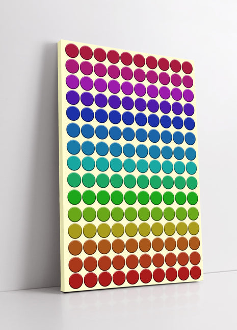 Colourful dots. Canvas picture print. Modern wall art ideal gift