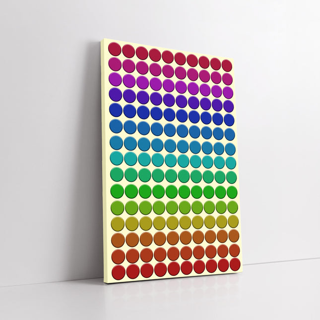 Colourful dots. Canvas picture print. Modern wall art ideal gift