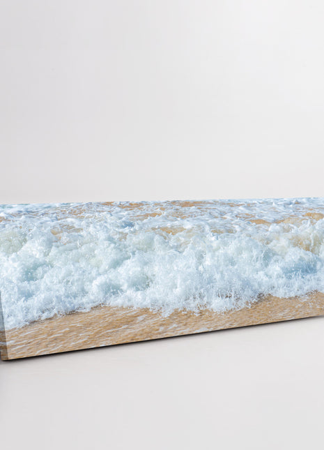Waves on the shore. Panoramic Canvas picture print cornish beach
