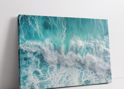 Waves on the shore. Blue water. Canvas Print. Coastal picture.