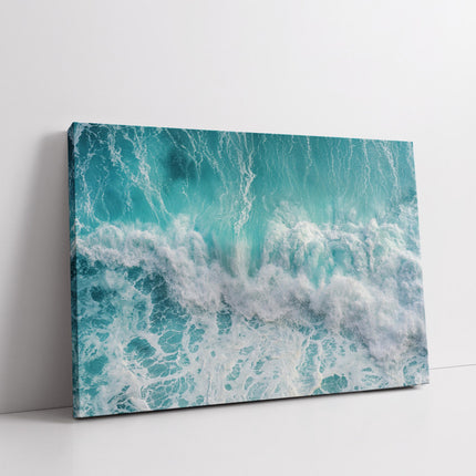 Waves on the shore. Blue water. Canvas Print. Coastal picture.