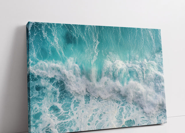 Waves on the shore. Blue water. Canvas Print. Coastal picture.