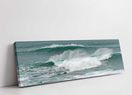 surf waves taken in cornwall canvas picture print seascape panoramic
