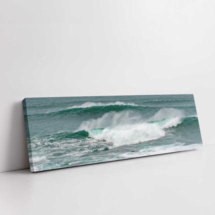 surf waves taken in cornwall canvas picture print seascape panoramic