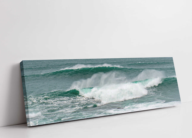 surf waves taken in cornwall canvas picture print seascape panoramic