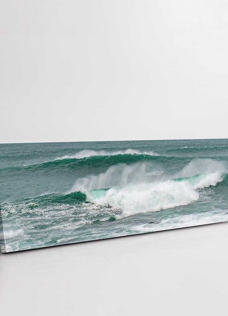 surf waves taken in cornwall canvas picture print seascape panoramic