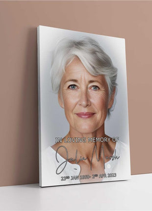 Funeral Canvas. Single Picture. In Loving Memory for funeral.