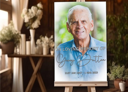 Funeral Canvas. Single Picture. In Loving Memory for funeral.