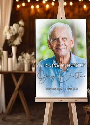 Funeral Canvas. Single Picture. In Loving Memory for funeral.