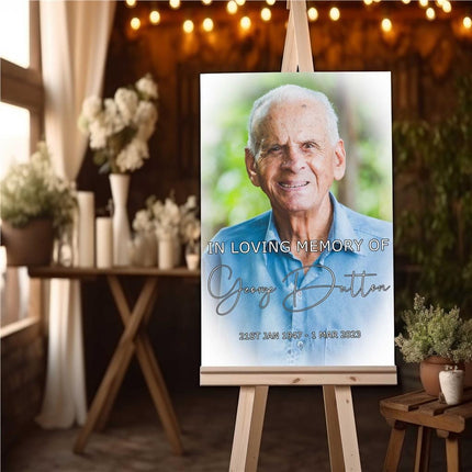 Funeral Canvas. Single Picture. In Loving Memory for funeral.