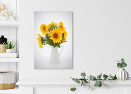 sunflowers in a jug canvas picture print bright and cheerful