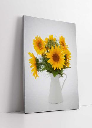 sunflowers in a jug canvas picture print bright and cheerful