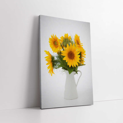 sunflowers in a jug canvas picture print bright and cheerful
