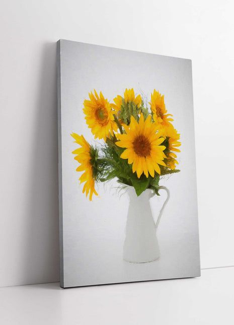 sunflowers in a jug canvas picture print bright and cheerful