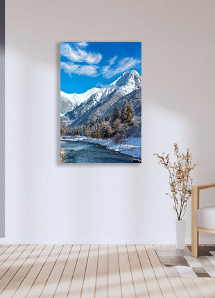 Winter landscape, Austria. Printed and framed as a canvas picture print.