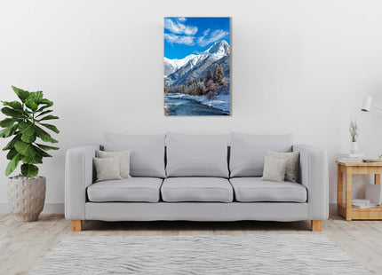 Winter landscape, Austria. Printed and framed as a canvas picture print.