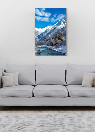 Winter landscape, Austria. Printed and framed as a canvas picture print.