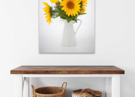 sunflowers in a jug canvas picture print bright and cheerful