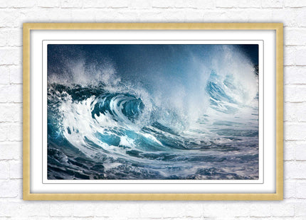 Waves. Framed picture print with a choice of frame colours. Beach seascape