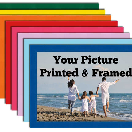 photo printed framed a4 a3 Red blue green yellow pink purple black white grey