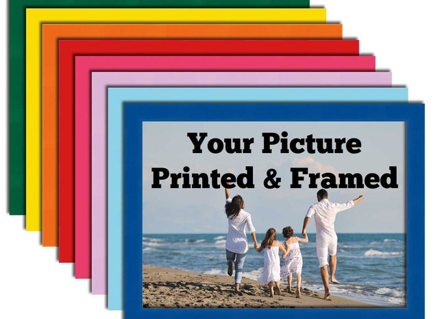 photo printed framed a4 a3 Red blue green yellow pink purple black white grey