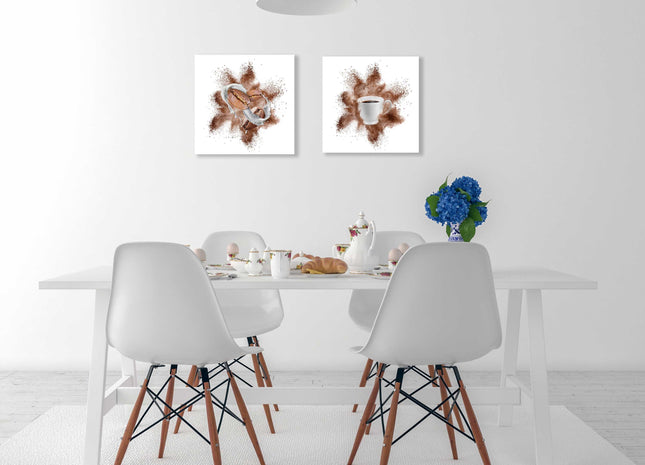 Coffee Canvas picture prints. Sold as a pair A choice of sizes available kitchen