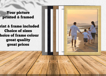 framed picture frame and print included any picture printed a4 and a3