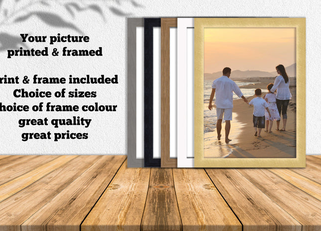framed picture frame and print included any picture printed a4 and a3