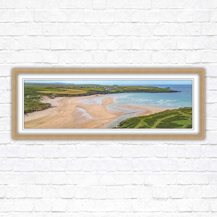 Crantock Beach near newquay framed picture print stunning view of the beach