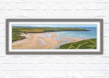 Crantock Beach near newquay framed picture print stunning view of the beach