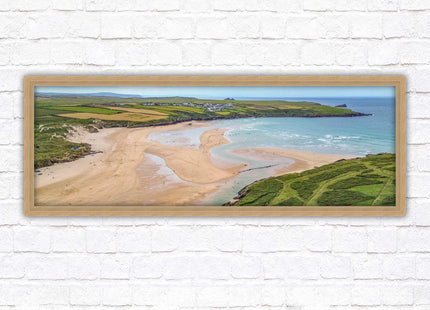 Crantock Beach near newquay framed picture print stunning view of the beach
