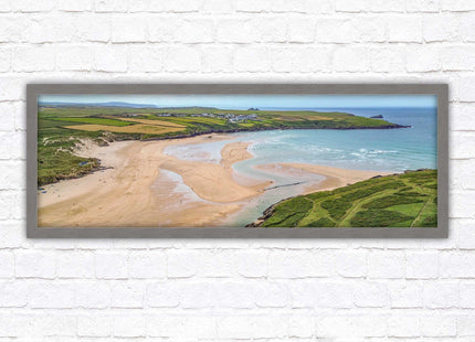 Crantock Beach near newquay framed picture print stunning view of the beach