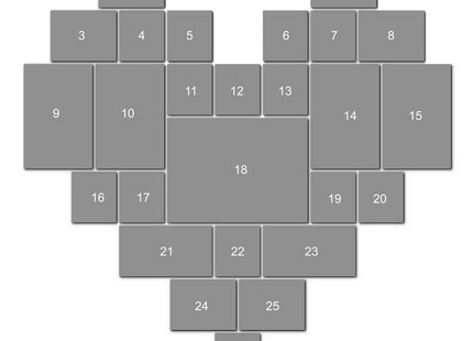 Heart canvas picture print. Choose any 26 pictures, easy great value printed